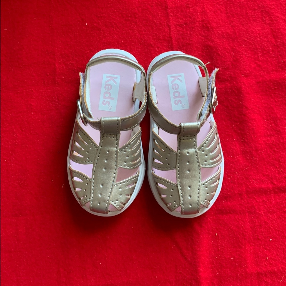 Kids Keds Gold Daphne Butterfly Sandals